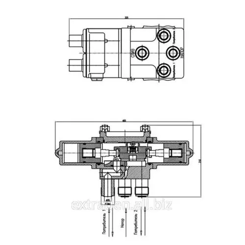 Распределитель 4-х ходовой двухпозиционный штуцерный с электромагнитным управлением 587-35.8570 (ИПЛT.49462107) 